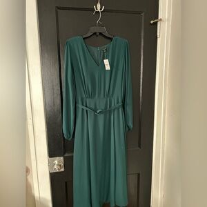Ann Taylor Teal Long Sleeve Dress